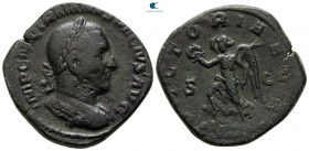Trajan Decius AD 249-251. Rome. Sestertius Æ