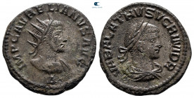 Aurelian and Vabalathus AD 270-275. Antioch. Antoninianus Æ
