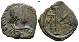 Justin I AD 518-527. Nikomedia. Half Follis or 20 Nummi Æ
