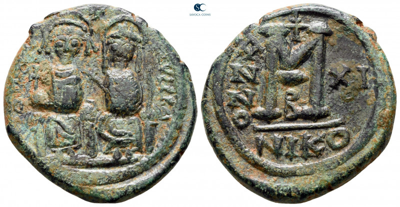 Justin II and Sophia AD 565-578. Nikomedia
Follis or 40 Nummi Æ

30 mm, 12,82...