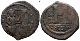 Justin II and Sophia AD 565-578. Theoupolis (Antioch). Follis or 40 Nummi Æ