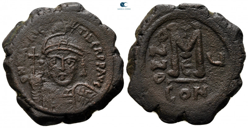 Maurice Tiberius AD 582-602. Constantinople
Follis or 40 Nummi Æ

30 mm, 12,0...