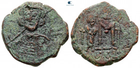 Constantine IV Pogonatus AD 668-685. Syracuse. Follis or 40 Nummi Æ