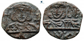 Constantine V Copronymus, with Leo IV AD 741-775. Syracuse. Half Follis or 20 Nummi Æ