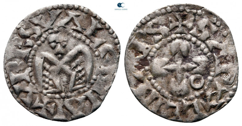 France. Provincial. Valence. Anonymous Bishops AD 1100-1200. 
Denier AR

19 m...