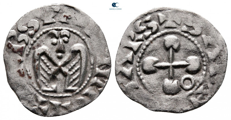 France. Provincial. Valence. Anonymous Bishops AD 1100-1200. 
Denier AR

19 m...