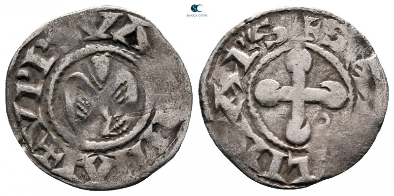 France. Provincial. Valence. Anonymous Bishops AD 1100-1200. 
Denier AR

18 m...
