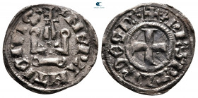 Principality of Achaea. Philippe de Taranto AD 1307-1313. Denier Tournois BI