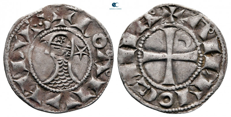 Principality of Antioch. Antioch. Bohemond III AD 1163-1201. 
Denier AR

18 m...