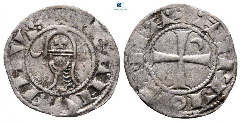 Principality of Antioch. Antioch. Bohemond III AD 1163-1201. 
Denier AR

18 m...