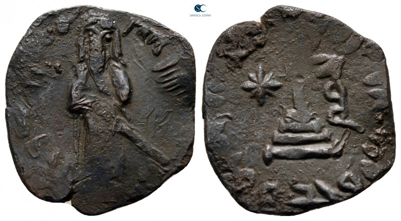Umayyad Caliphate. Time of 'Abd al-Malik ibn Marwan AH 65-86. 
Fals Æ

20 mm,...