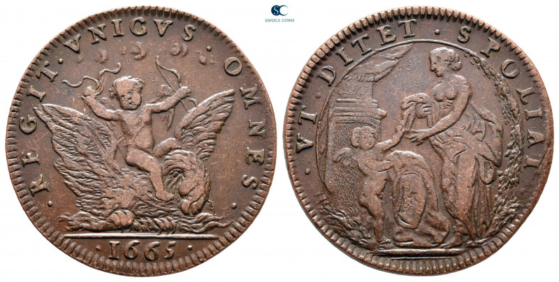 France. AD 1665.
Jeton CU

28 mm, 6,59 g



nearly extremely fine