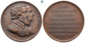 France. Louis XVIII and Henri IV.  AD 1814-1824. Medal CU