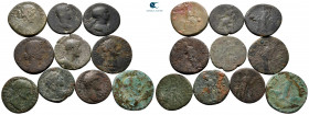 Lot of ca. 10 roman sestertii of Domitianus, Elagabalus, Lucilla and Trajanus / SOLD AS SEEN, NO RETURN!fine