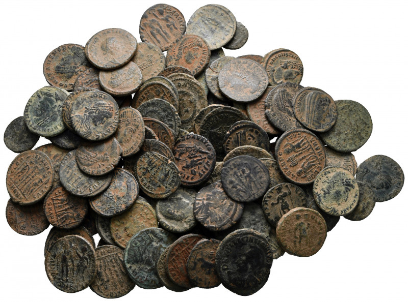 Lot of ca. 100 late roman bronze coins / SOLD AS SEEN, NO RETURN!

very fine