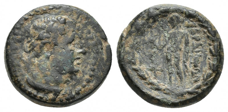 LYDIA. Sardes. 2nd-1st centuries BC. AE 16mm, 5.5gr. Obv: Laureate head of Herac...