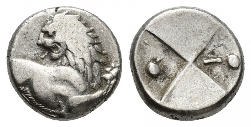 THRACE, Chersonesos. Circa 386-338 BC. AR Hemidrachm (12mm, 2.3 g). Forepart of ...