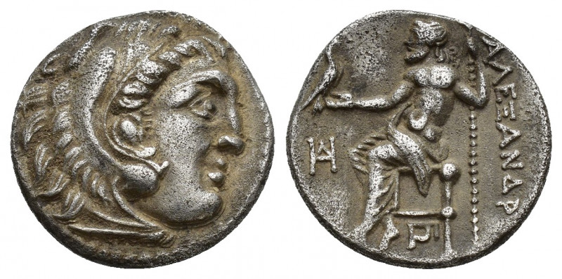 Kings of Macedon. Miletos. Alexander III "the Great" 336-323 BC. Drachm AR 17.2m...