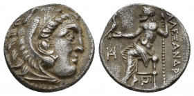 Kings of Macedon. Miletos. Alexander III "the Great" 336-323 BC. Drachm AR 17.2mm., 3.6g. Head of Heracles right in lion skin headdress / [Α]ΛΕΞΑΝΔ[ΡΟ...