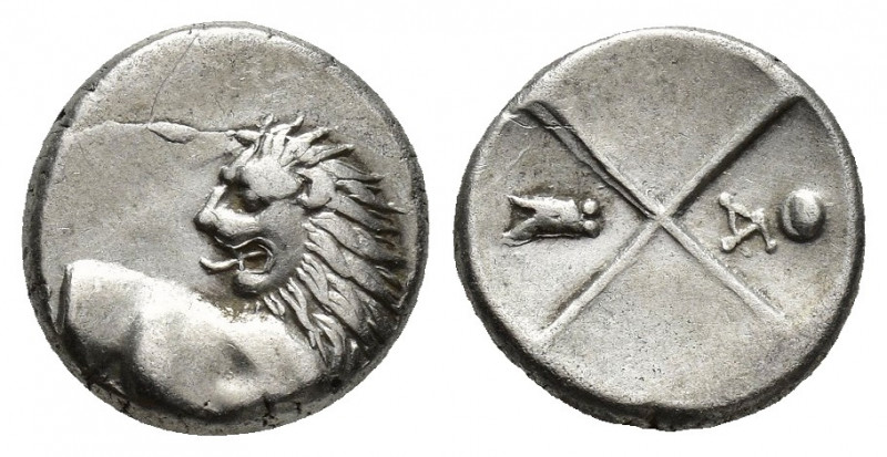 THRACE, Chersonesos. Circa 386-338 BC. AR Hemidrachm (12.2mm, 2.3 g). Forepart o...