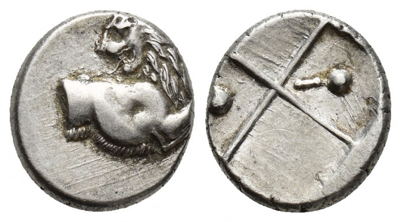 THRACE, Chersonesos. Circa 386-338 BC. AR Hemidrachm (13.2mm, 2.5 g). Forepart o...
