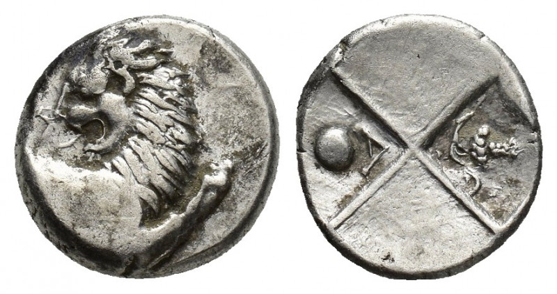 THRACE, Chersonesos. Circa 386-338 BC. AR Hemidrachm (11.7mm, 2.3 g). Forepart o...