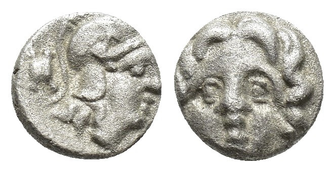 Ancient coins Pisidia - Selge AR Obol - (circa 350-300 BC) 0.5gr - 8.7mm. Facing...