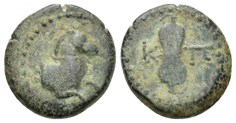 PAMPHYLIA, Aspendos. Late 4th-3rd century BC. Æ 18.3mm, 5.5gr. Forepart of horse...