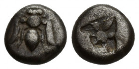 IONIA. Ephesos. Hemidrachm (Circa 550-500 BC). 1.6g 9mm Obv: Bee. Rev: Incuse square punch.
