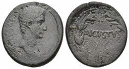Seleucis and Pieria. Antioch. Augustus 27 BC-14 AD. 25.4mm. 9.9g. CAESAR; bare head right / AVGVSTVS; legend within wreath.