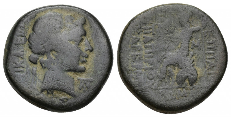 BITHYNIA, Nikaia. C. Papirius Carbo. Procurator, 62-59 BC. Æ 21,8mm, 8.8g. Dated...