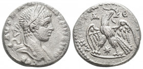 Syria, Seleucis and Pieria, Antiochia ad Orontem (Antioch), Elagabalus (A.D. 218-222), billon tetradrachm, 12.1 g 24.3 mm , obv. laureate bust of Elag...