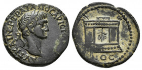 Bithynia, Nicaea. Trajan. A.D. 98-117. Æ assarion 21.2mm, 5g AVT NEP TPAIANOC KAICAP ΓEP, laureate head right / ΔIOC, altar with double doors.