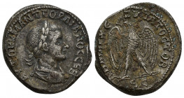 Seleucis and Pieria. Antioch. Gordian III. AD 238-244. Billon-Tetradrachm 24.7mm., 13.5g. AYTOK K M ANT ΓOΡΔIANOC CEB, laureate, draped and cuirassed ...