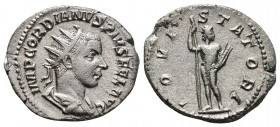 Gordian III. AR Antoninianus 3.7gr, 22.4mm. Rome, AD 241-243. Obv: IMP GORDIANVS PIVS FEL AVG, radiate draped bust right. Rev: IOVI STATORI, Jupiter s...