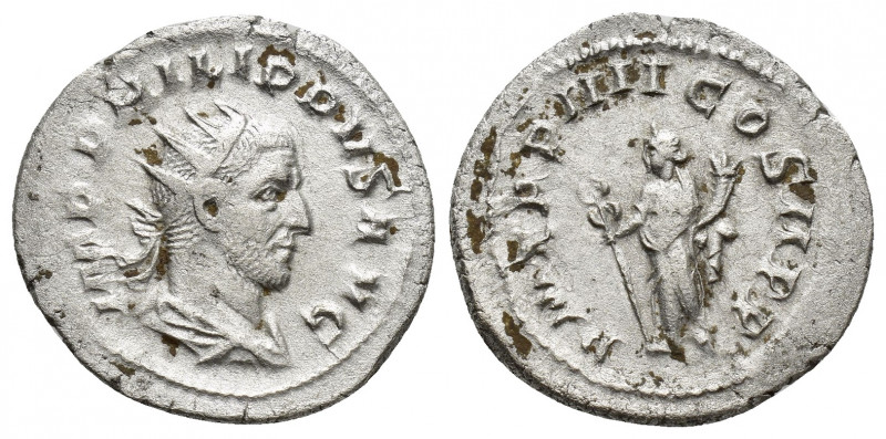 Philip I AR Antoninianus. 3,6gr, 22,4mm. Rome, AD 247. IMP PHILIPPVS AVG, Radiat...