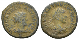 AURELIAN with VABALATHUS (270-275). Antoninianus. Antioch. 3.5gr. 19mm. Obv: VABALATHVS V C R IM D R. Laureate, draped and cuirassed bust right. Rev: ...