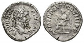Septimius Severus AR Denarius, (193-211 AD). AR Denarius (18.3 mm, 3.4 g), Rome, 209. Obv. SEVERVS PIVS AVG, Laureate head to right. Rev. P M TR P XVI...