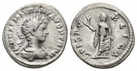 Caracalla. Denarius; Caracalla; 198-217 AD, New-style Eastern Mint, 199 AD, Denarius, 2.7g. 18.7mm Obv: IMP CAE M AVR ANT AVG P TR P II Bust laureate,...