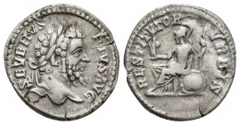 Septimius Severus, 193-211. Denarius (Silver, 19.3 mm, 3.4 g), Rome, 202-210. SEVERVS PIVS AVG Laureate head of Septimius Severus to right. Rev. RESTI...
