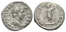 Caracalla, 198-217. Denarius (Silver, 18.9 mm, 3.3 g), Rome, 206. ANTONINVS PIVS AVG Laureate and draped bust of Caracalla to right, seen from behind....