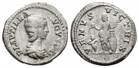 PLAUTILLA, wife of Caracalla, (c.A.D. 202-205), silver denarius, issued 204, 3.4g. 19.1mm. obv. draped bust of Plautilla to right, around PLAVTILLA AV...