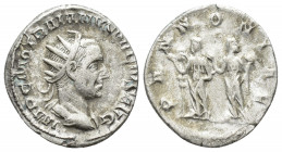 Trajanus Decius (249-251 AD). AR Antoninianus 20.5mm. 3.6g. Roma (Rome).
Obv. IMP C M Q TRAIANVS DECIVS AVG, Radiate, draped and cuirassed bust right....