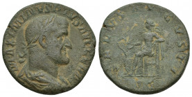 Maximinus I, 235-238. Sestertius (28.3 mm, 17g), Rome, 236-237. MAXIMINVS PIVS AVG GERM Laureate, draped and cuirassed bust of Maximinus I to right. R...
