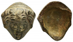 Roman Head Apliqué
1st-2nd century AD. 20gr.L:28.6 SOLD AS SEEN NO RETURN