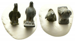 Antiquities - Roman
Lot of Roman Eagle Statuette. 2nd-3rd century AD. 2 pieces.Left one silver.Left 31mm right 28.6mm. SOLD AS SEEN NO RETURN.