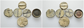 Lot 6 pieces.Byzantine seal and weight lot SOLD AS SEEN NO RETURN.