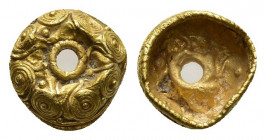 Greek and Roman gold object.0.3gr 8mm.SOLD AS SEEN NO RETURNS.