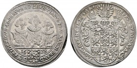 Altdeutsche Münzen und Medaillen 
 Brandenburg-Ansbach 
 Friedrich, Albert und Christian 1625-1634 
 Taler 1628 (aus 1627). Slg. Wilm. -, Dav. 6238...