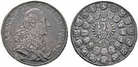 Altdeutsche Münzen und Medaillen 
 Brandenburg-Ansbach 
 Alexander 1757-1791 
 Konventionstaler 1779 -Schwabach-. Stempel von Götzinger. Geharnisch...